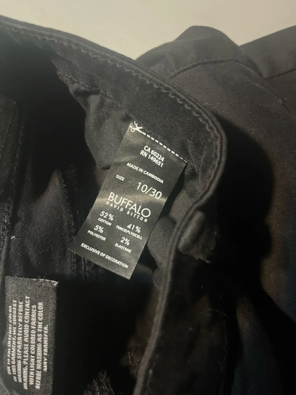 Buffalo David Bitton Hanna Skinny Jeans Black Size 10/30 - Picture 5 of 5